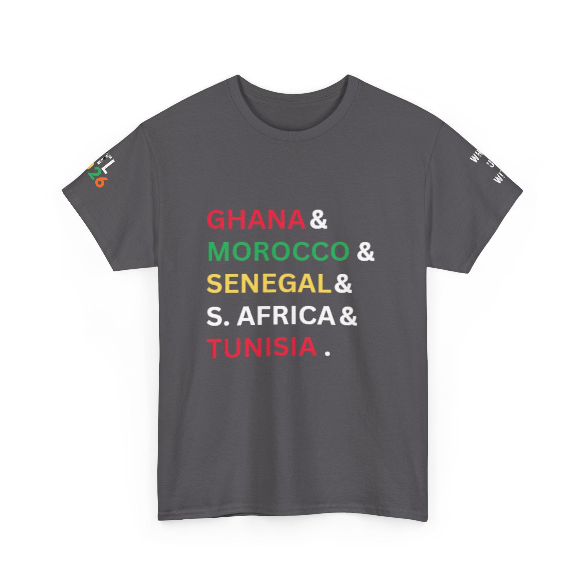 African Nations List T‑Shirt — Ghana Morocco Senegal Tunisia Pride Tee