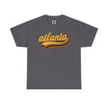 Atlanta retro script Tee | vintage city logo, 70s sunset stripes