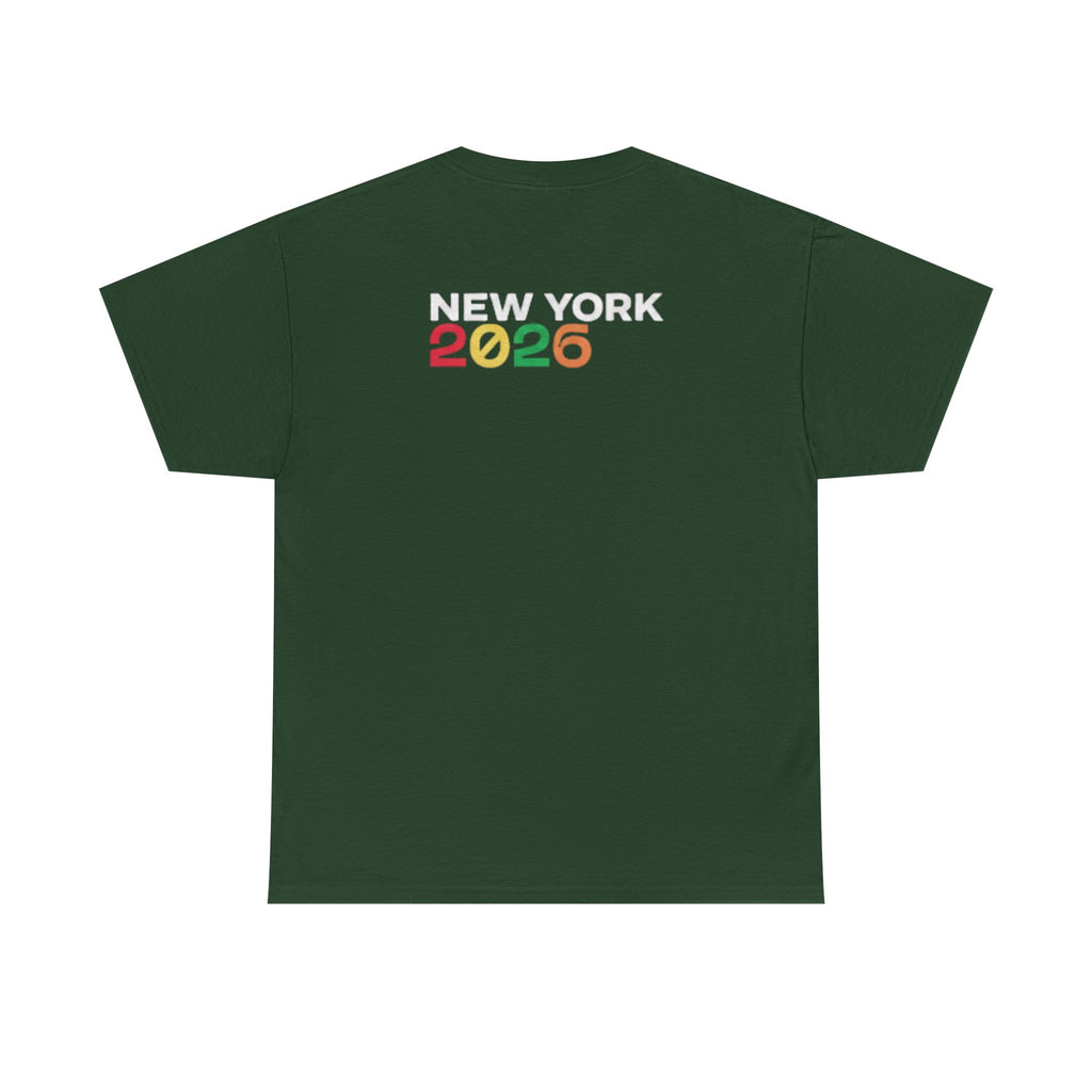 T-Shirt — "just here for the futbol" New York 2026 Soccer Fan Tee