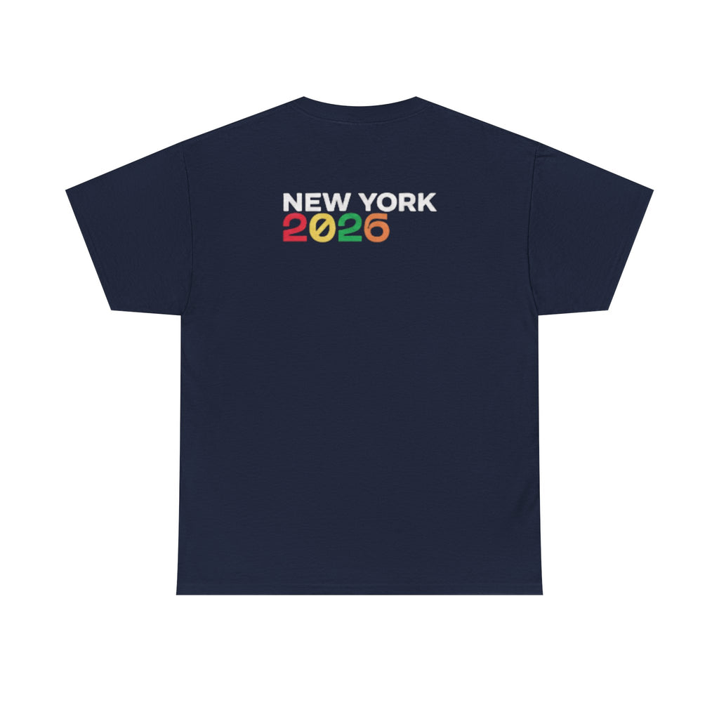 T-Shirt — "just here for the futbol" New York 2026 Soccer Fan Tee