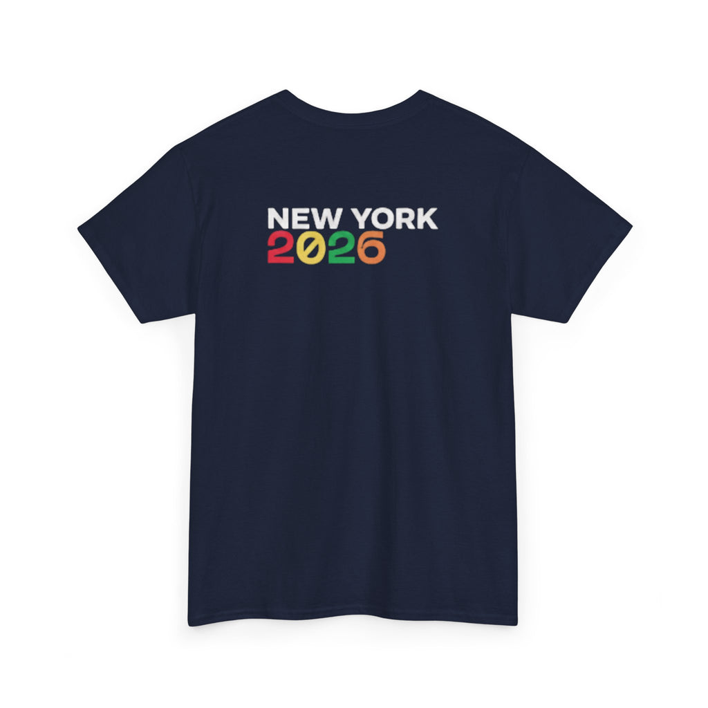 T-Shirt — "just here for the futbol" New York 2026 Soccer Fan Tee