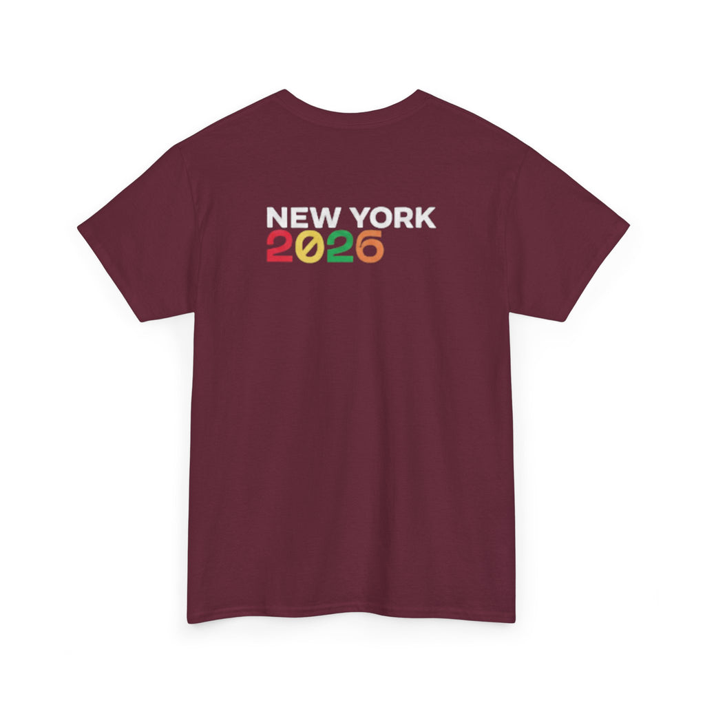 T-Shirt — "just here for the futbol" New York 2026 Soccer Fan Tee