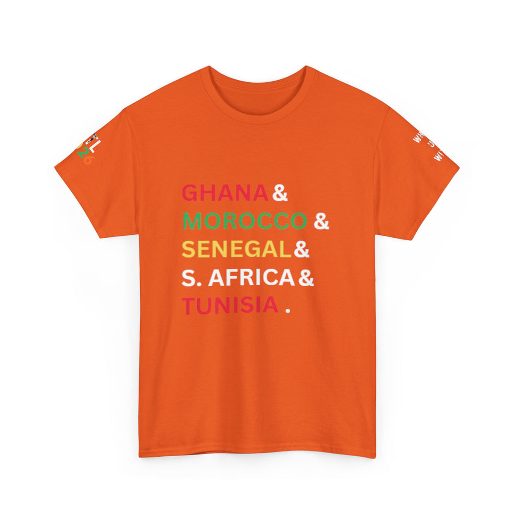 African Nations List T‑Shirt — Ghana Morocco Senegal Tunisia Pride Tee
