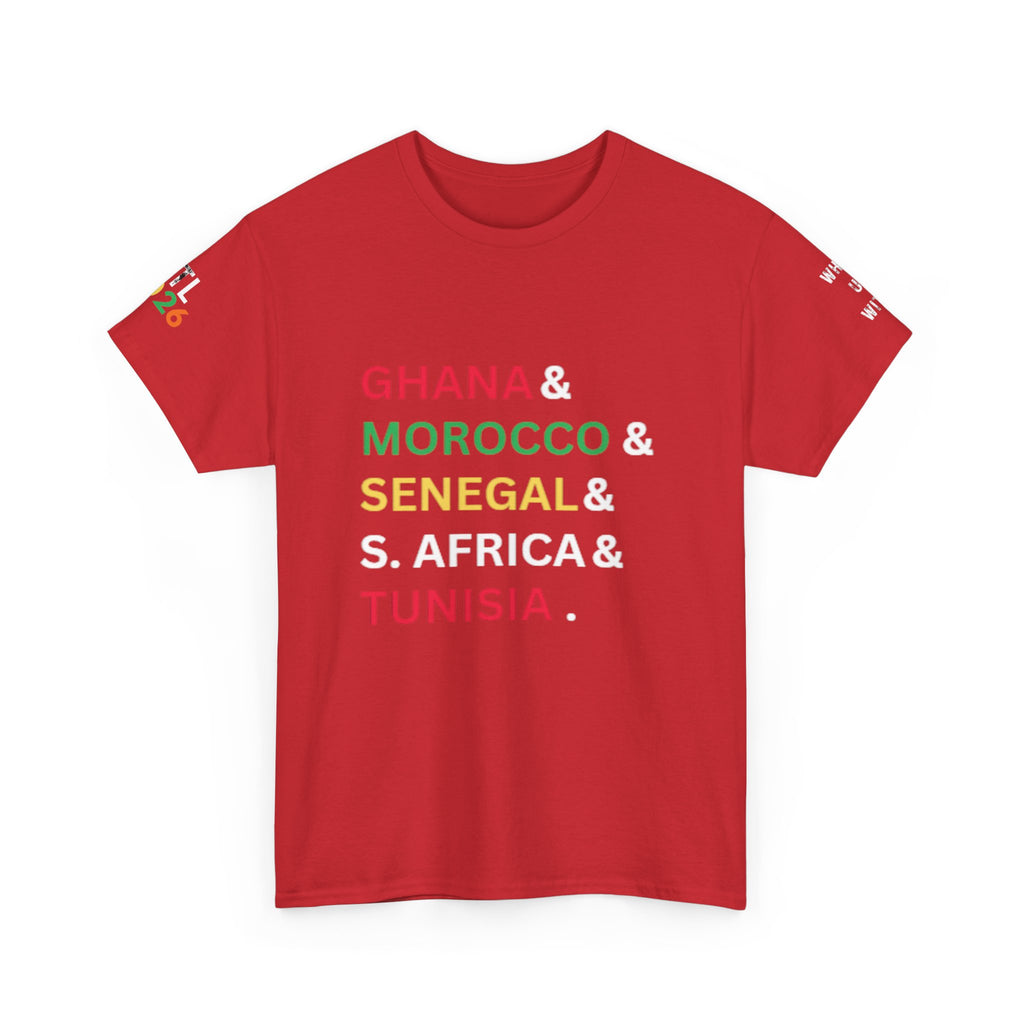 African Nations List T‑Shirt — Ghana Morocco Senegal Tunisia Pride Tee