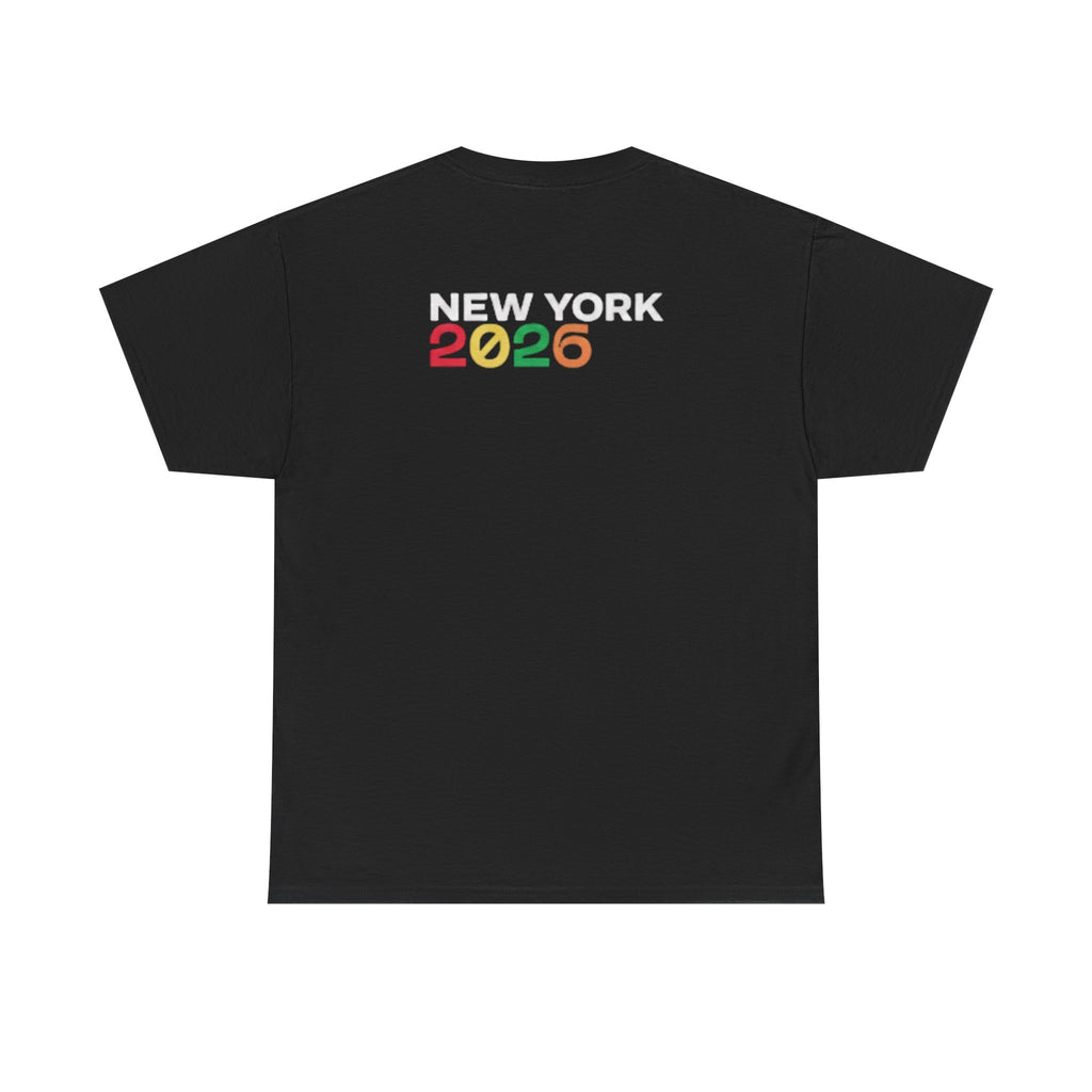 T-Shirt — "just here for the futbol" New York 2026 Soccer Fan Tee