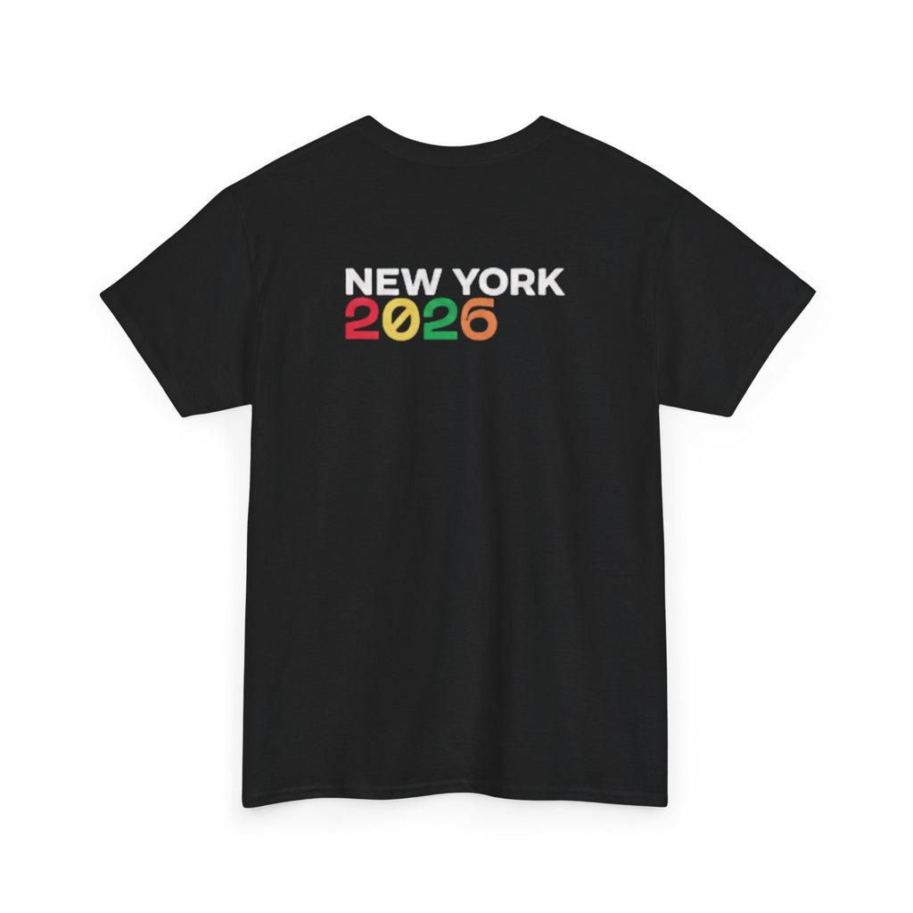 T-Shirt — "just here for the futbol" New York 2026 Soccer Fan Tee