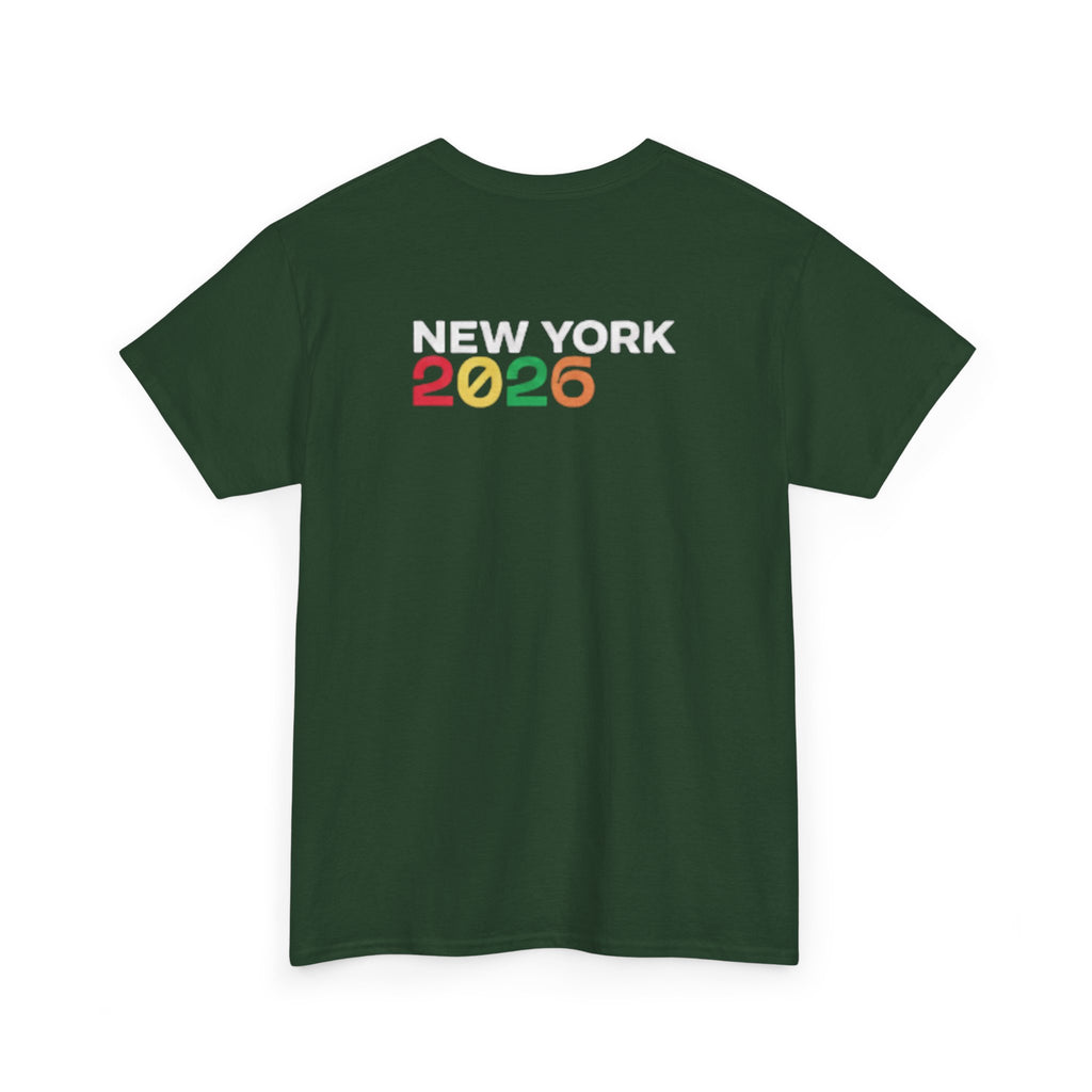 T-Shirt — "just here for the futbol" New York 2026 Soccer Fan Tee