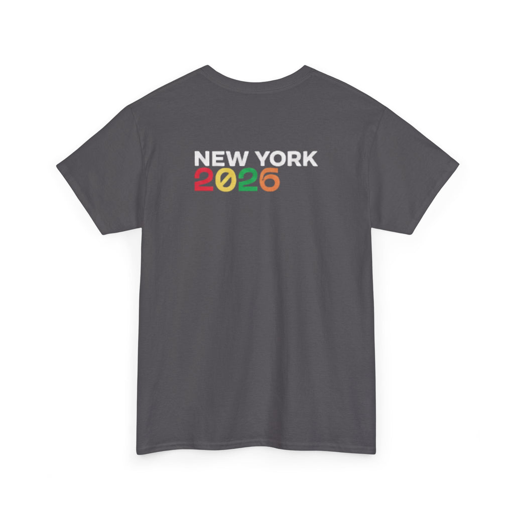 T-Shirt — "just here for the futbol" New York 2026 Soccer Fan Tee
