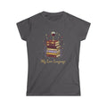 Book Lover Tee — "My Love Language" Wine & Books Graphic Shirt