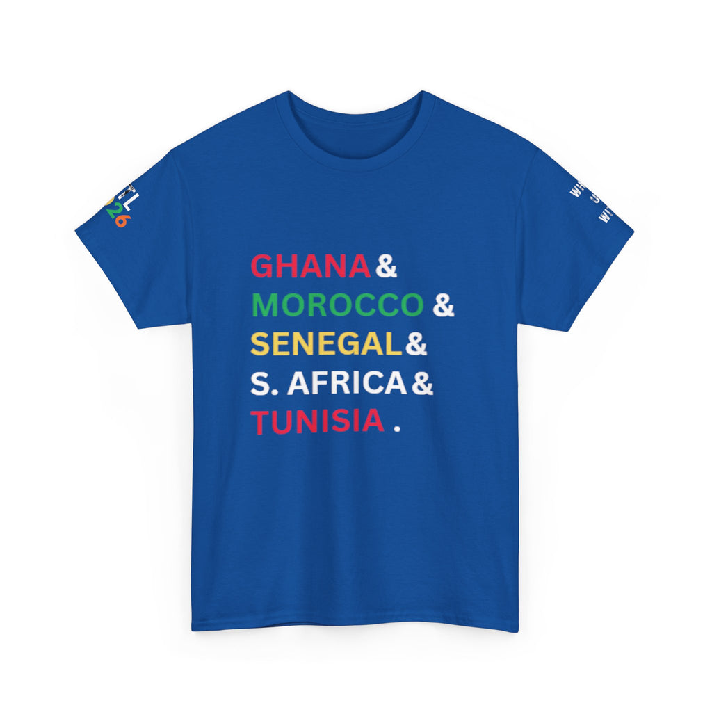African Nations List T‑Shirt — Ghana Morocco Senegal Tunisia Pride Tee