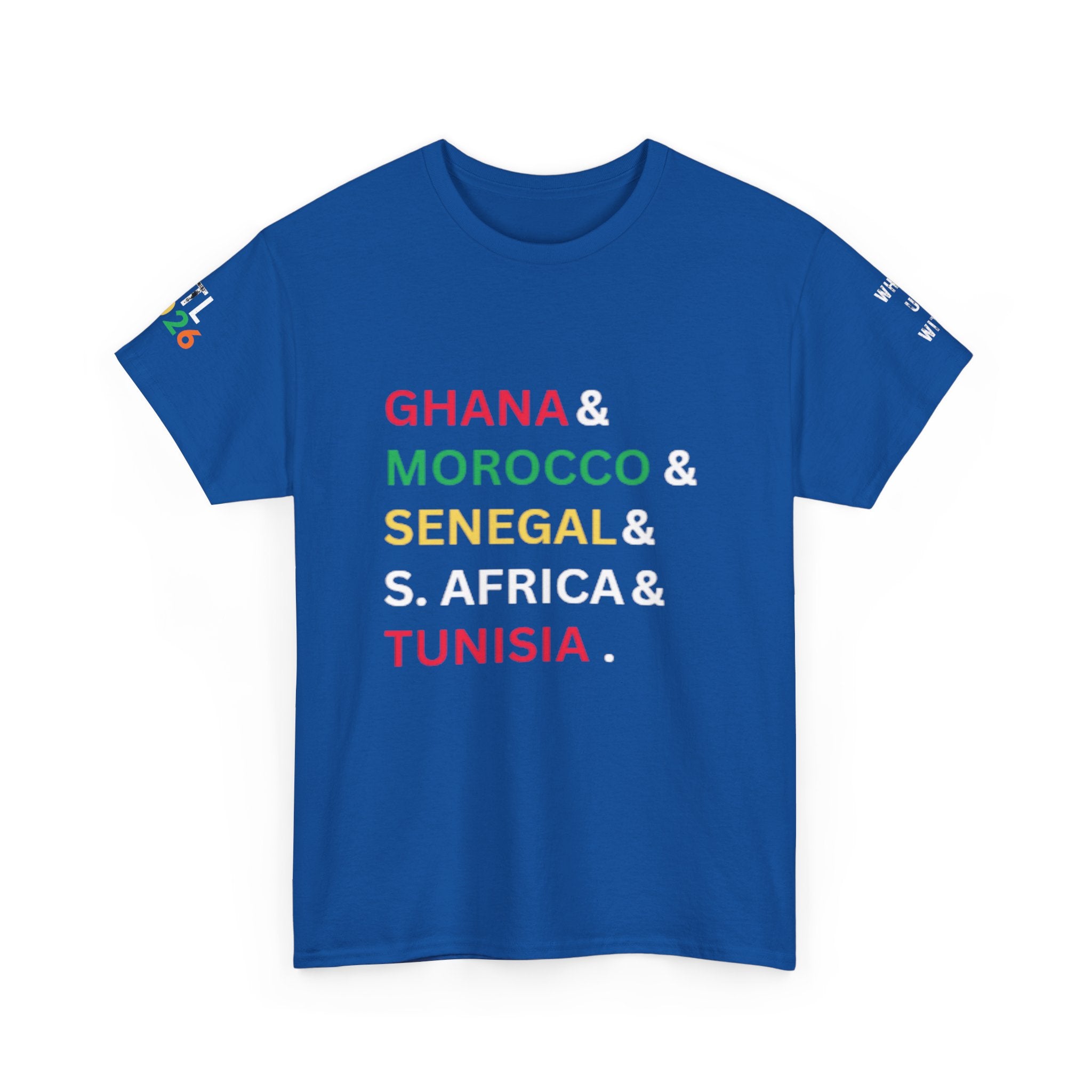 African Nations List T‑Shirt — Ghana Morocco Senegal Tunisia Pride Tee
