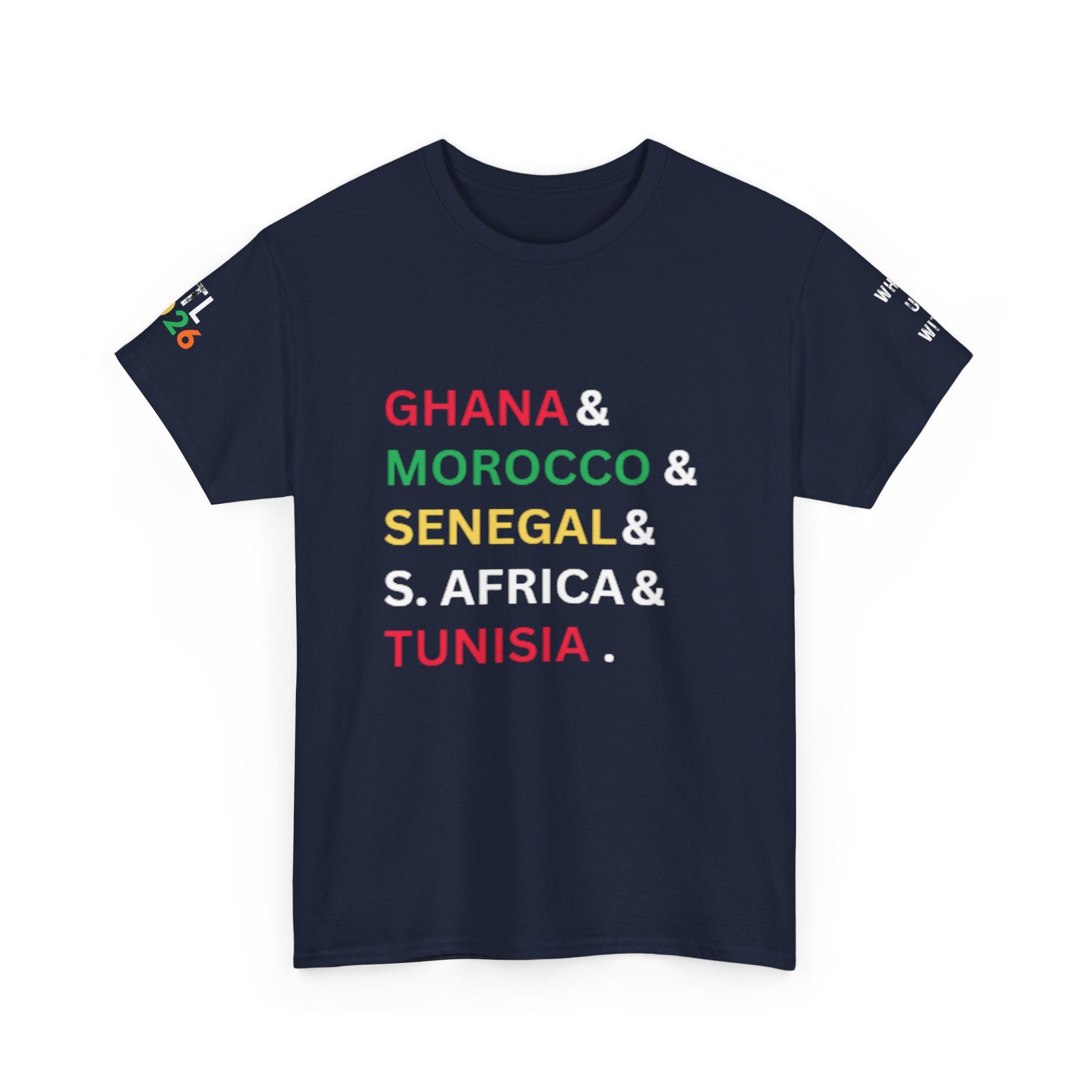 African Nations List T‑Shirt — Ghana Morocco Senegal Tunisia Pride Tee