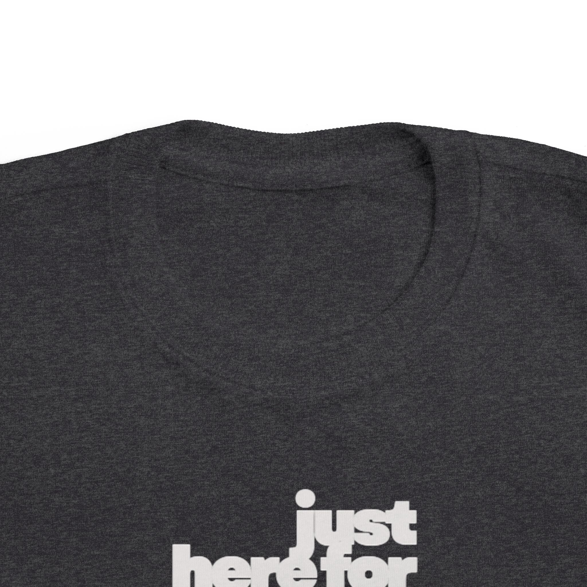 Toddler Tee — 'just here for the futbol' Soccer Baby Shirt (Atlanta 2026)